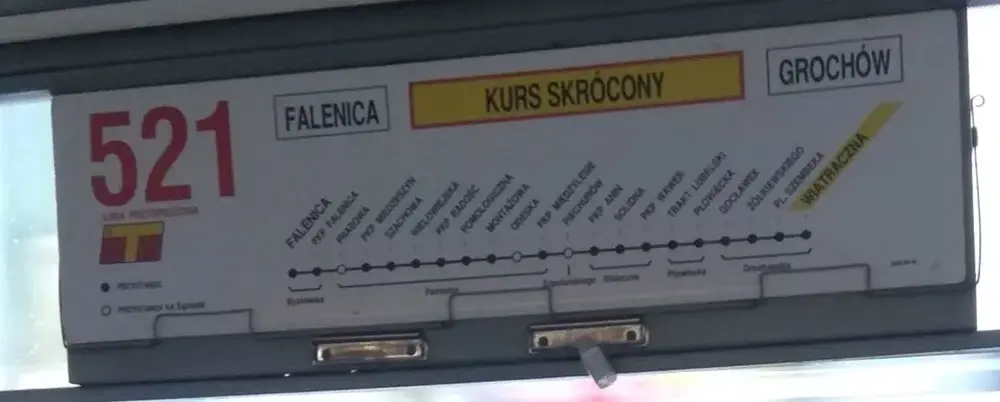 Rozkład jazdy 521 w Warszawie - Sprawdź godziny i przystanki