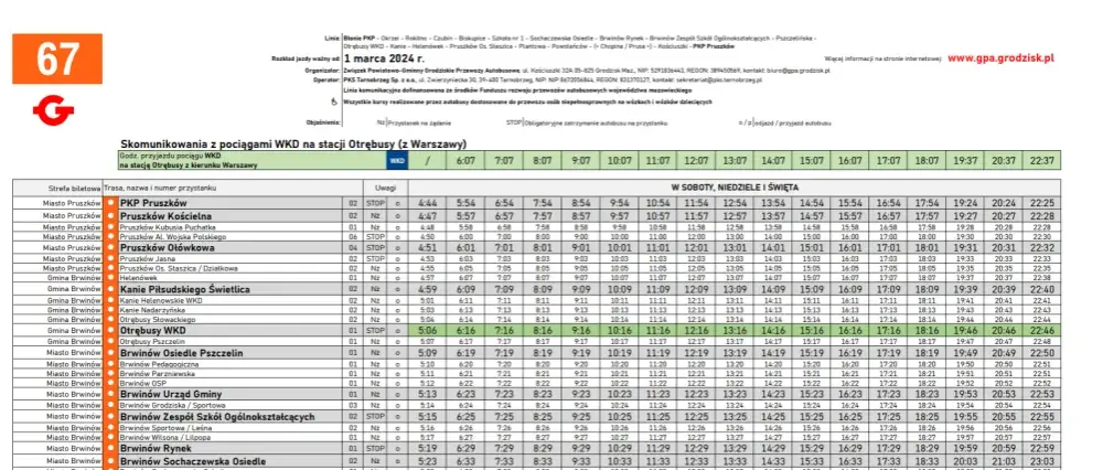 Aktualny rozkład jazdy busów Radom Pionki – nie przegap odjazdu!