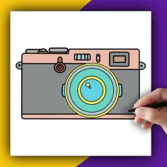 Jak łatwo narysować aparat fotograficzny krok po kroku dla początkujących