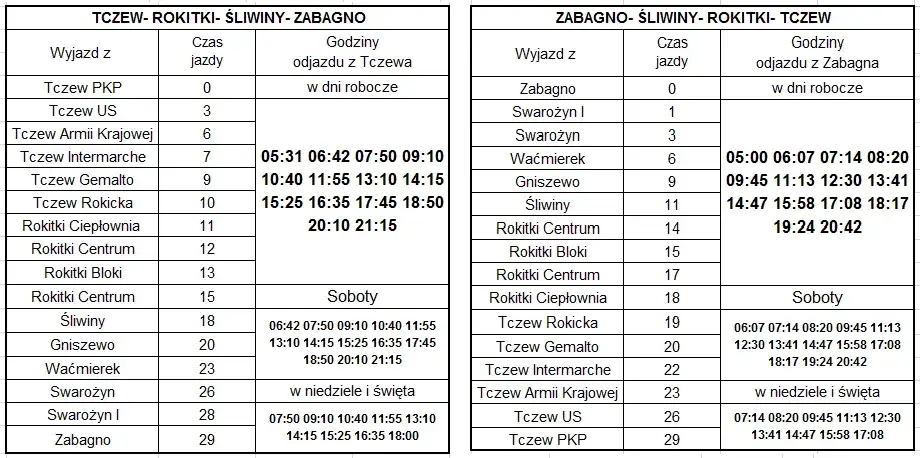 Zdjęcie Rozkład jazdy Latocha Tczew Opalenie - Sprawdź godziny odjazdów